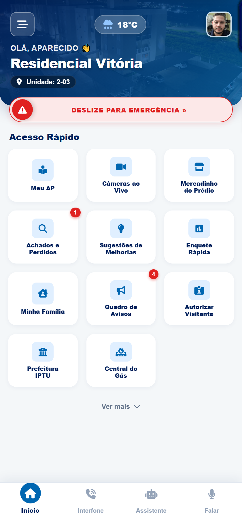 Tela do sistema
