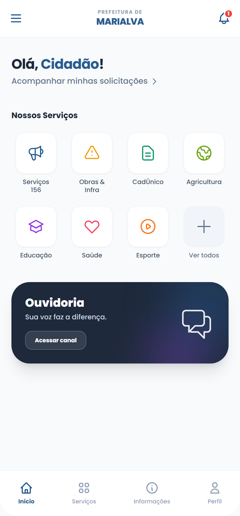 Tela do sistema